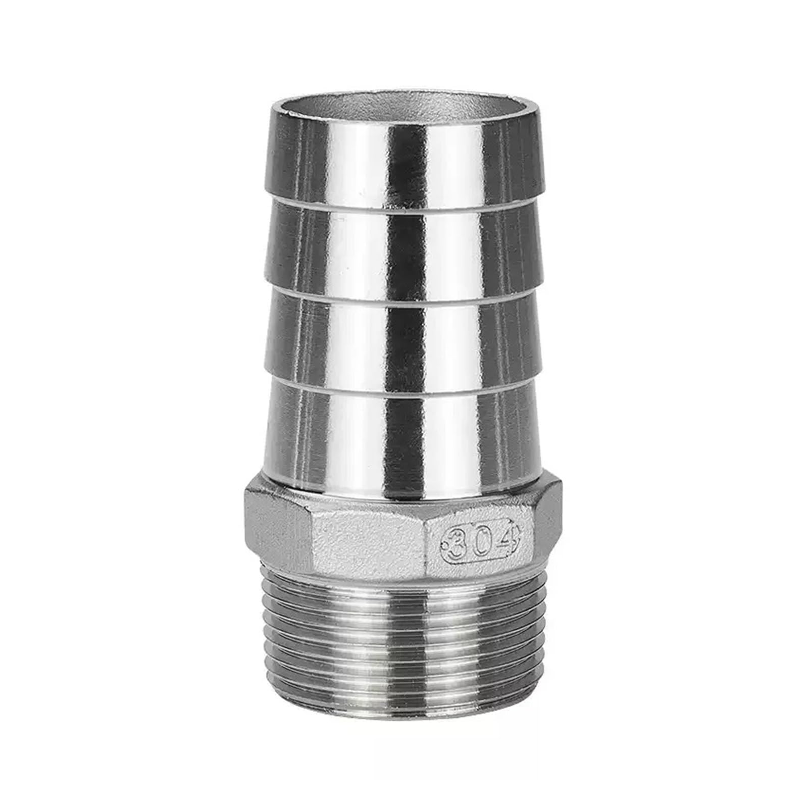Junta de manguera de rosca externa de 1,27 cm de acero inoxidable 304, junta de gancho de manguera de 8 mm