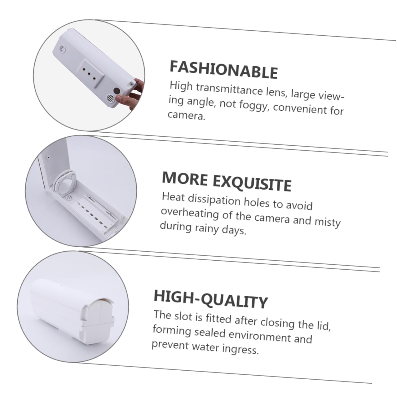 Tofficu 2 Pièces Housse de Protection Plastique pour Caméra Extérieure Protection Buée avec Lentille à Haute Transmittance Résistante Aux Intempéries et Extérieurs