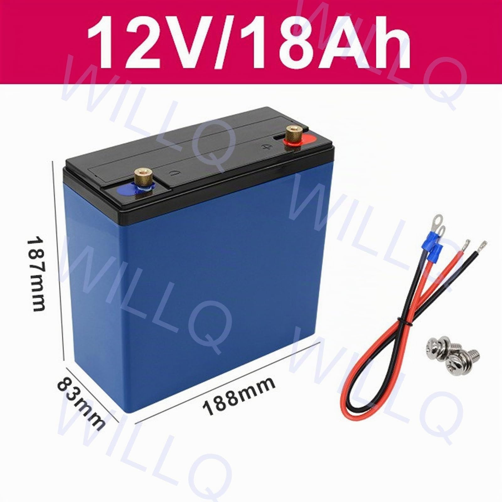 Batería de Litio LiFePO4 12 voltios 12V 18Ah 24Ah 30Ah 36Ah 42Ah 50Ah 60Ah 66Ah Recargable Ciclo Profundo para detectores de Peces, Sistemas solares y Camping al Aire Libre