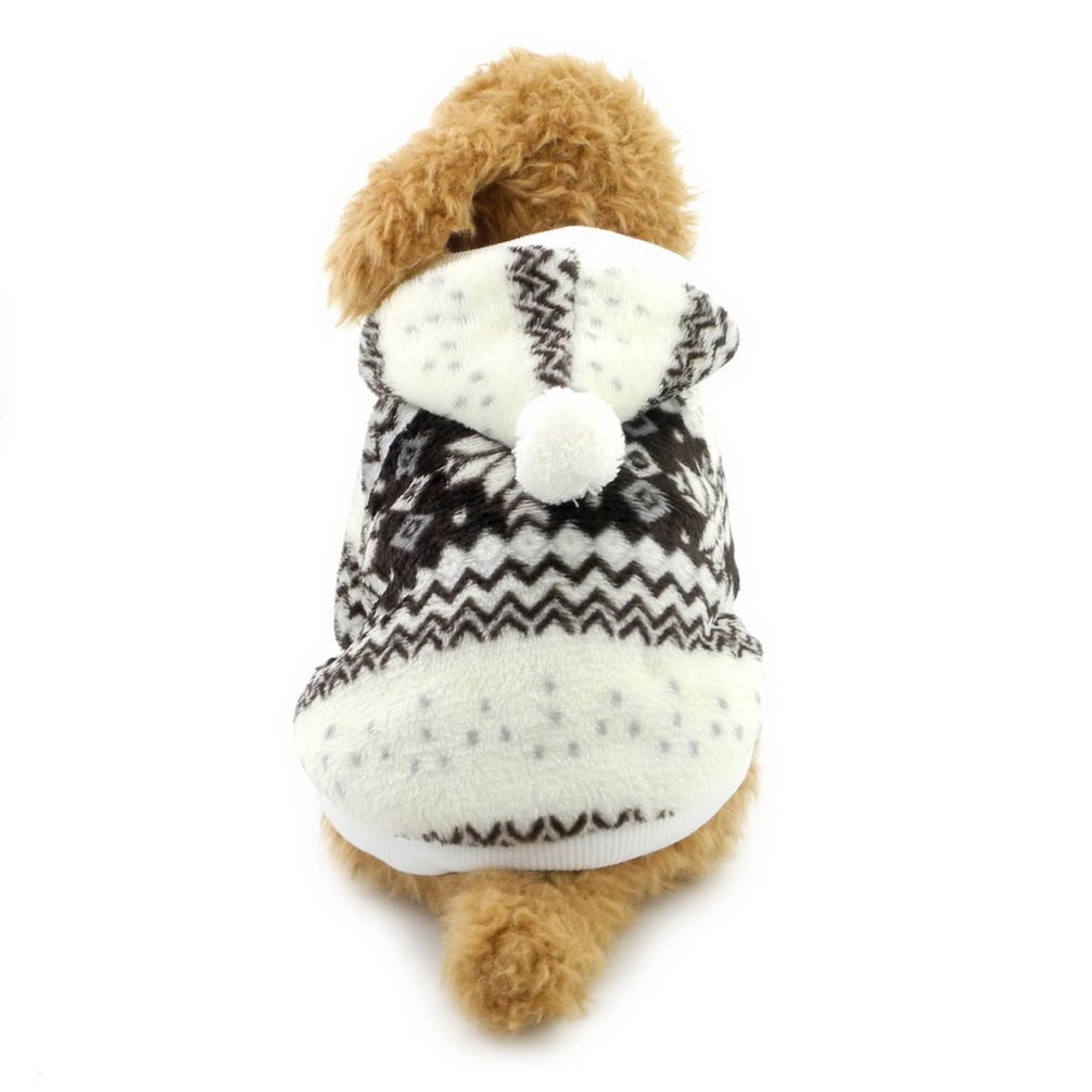 Ranphy Hundemantel Schneeflocken-Design - Für Kleine Hunde, Mit Kapuze Und Fleece-Futter