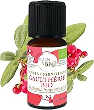 BORN TO BIO Huile Essentielle Gaulthérie Bio - 100% Pure et Naturelle - Propriétés Antalgiques et Antirhumatismales - Certifié EcoCert - 10ml