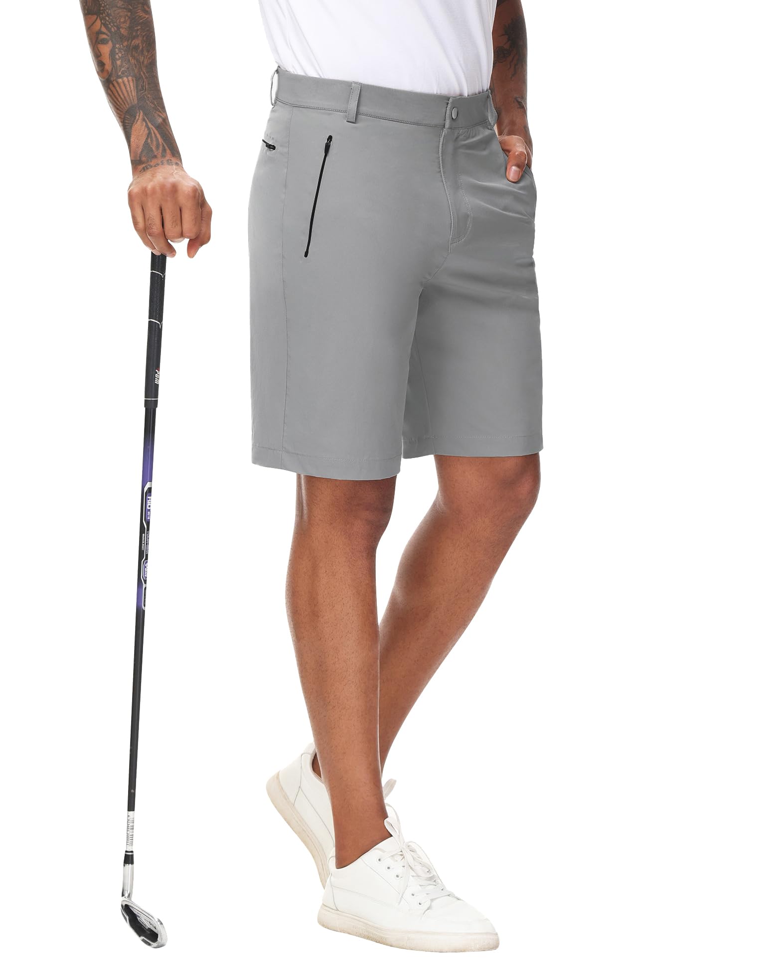 Men's Golf Shorts, Dress Stretch Golf Shorts for Men Dry Fit with Pockets Hiking Casual Work 9 Inch Inseam