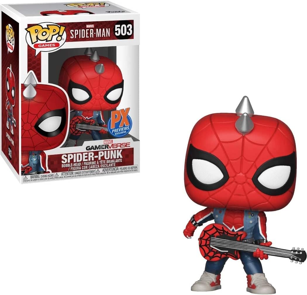 Funko Marvel: Spiderman Video Game - Spider-Punk (PX Previews Exclusive) Pop! Vinyl Figure (Bundled with Compatible Pop Box Protector Case)