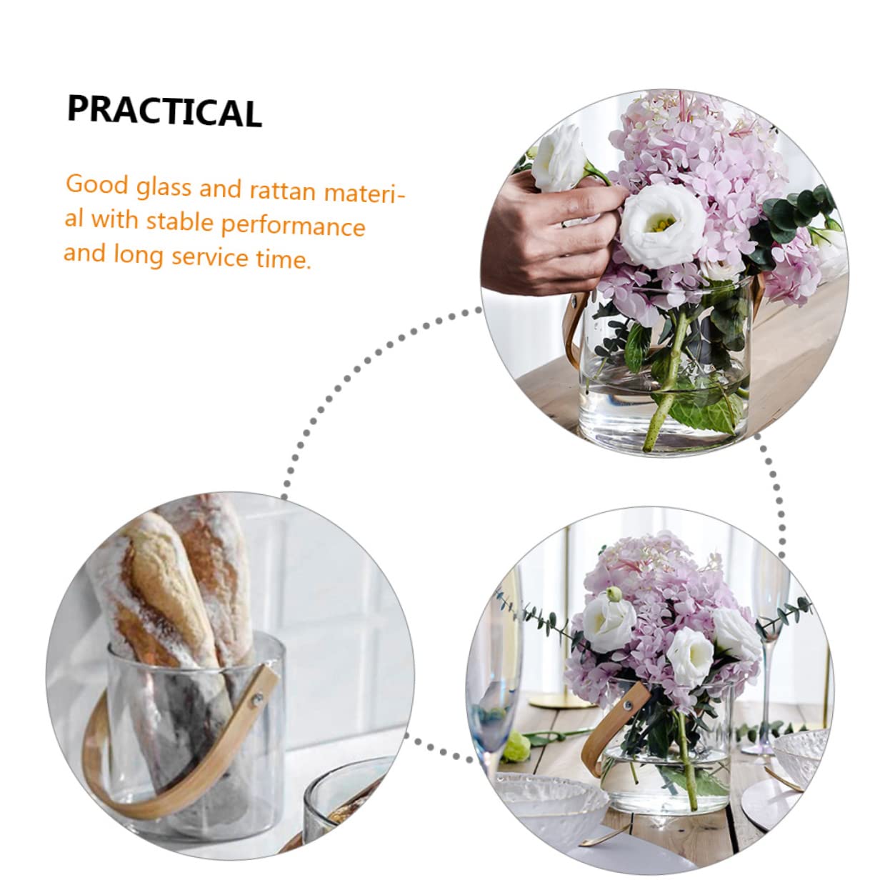 Amazon｜BESTonZON 透明ガラス製 アイスバケツ アイスキューブコンテナ