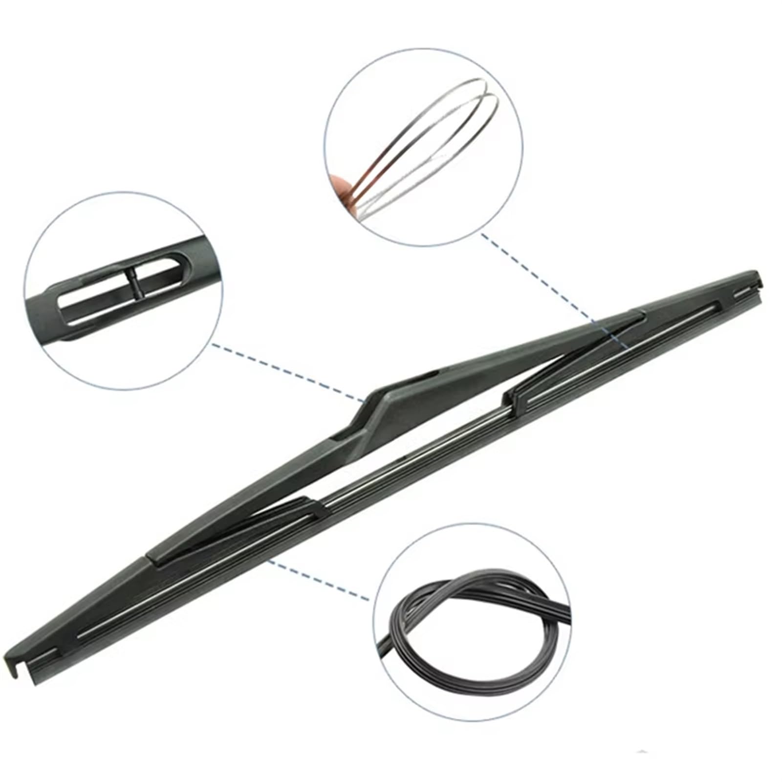 tergicristalli per Auto Compatibile con Citroen per C4 Hatchback 5 Porte Lunotto Anteriore Posteriore 2004 2005 2006 2007 2008 2009 2010 Spazzole Tergicristallo per Parabrezza