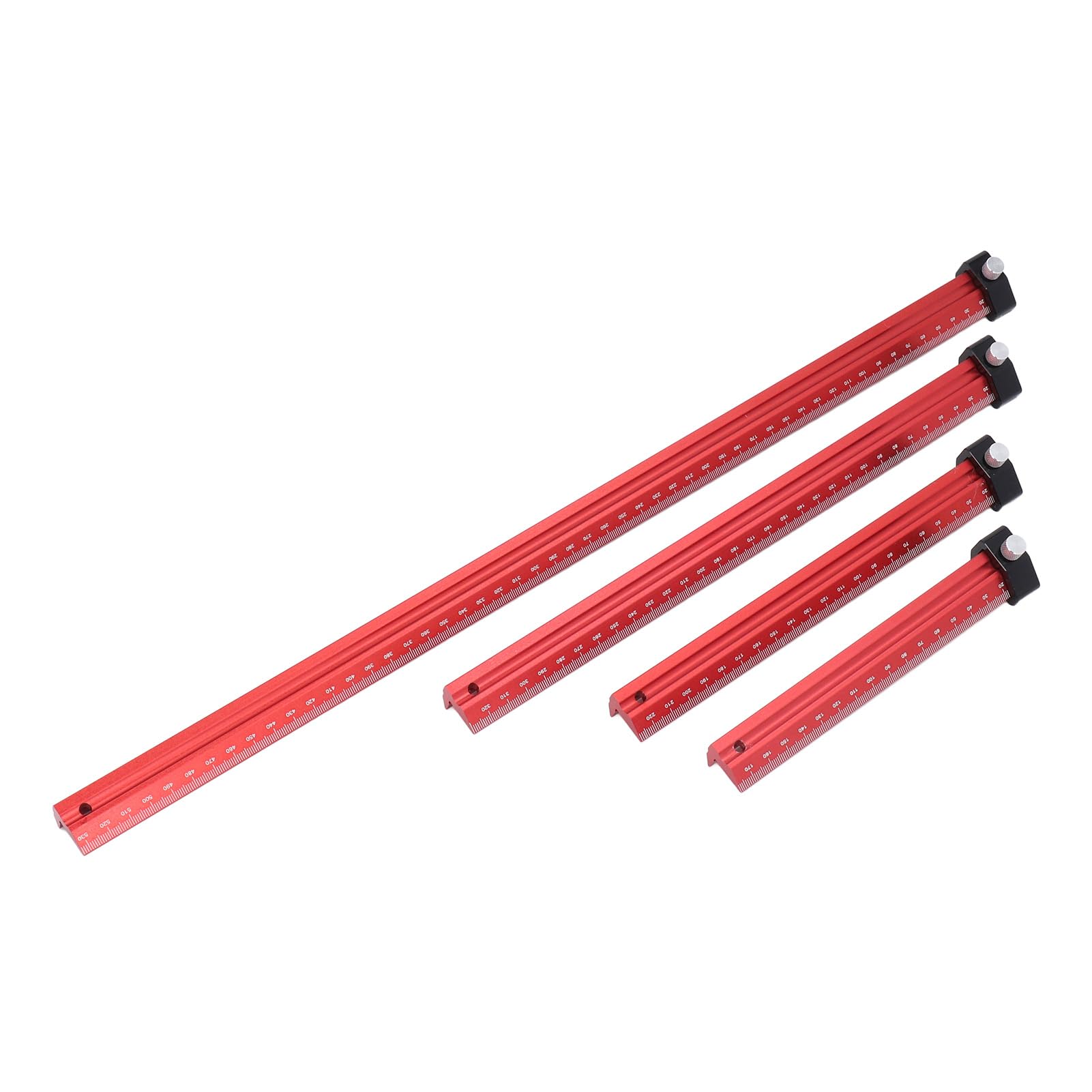 V Shaped Woodworking Tool Leg Ruler, 4Pcs 4 6 8 10in Double Sided Scale, Corner Measuring Tool, Aluminum Alloy, for Testing and Measuring Right Angles