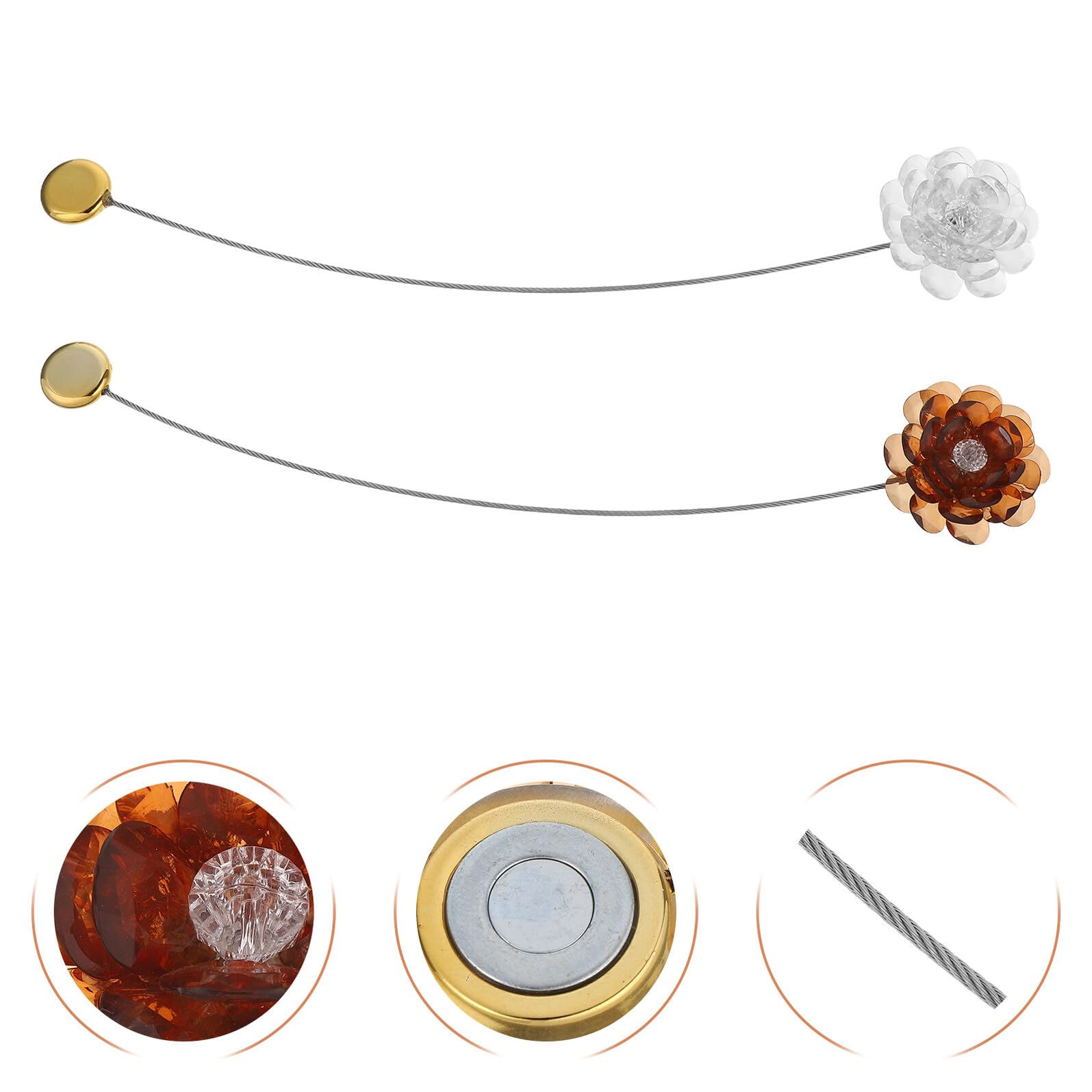 4 Pezzi Fermatende Magnetici per Tende Fermatende Magnetici con Corda Intrecciata