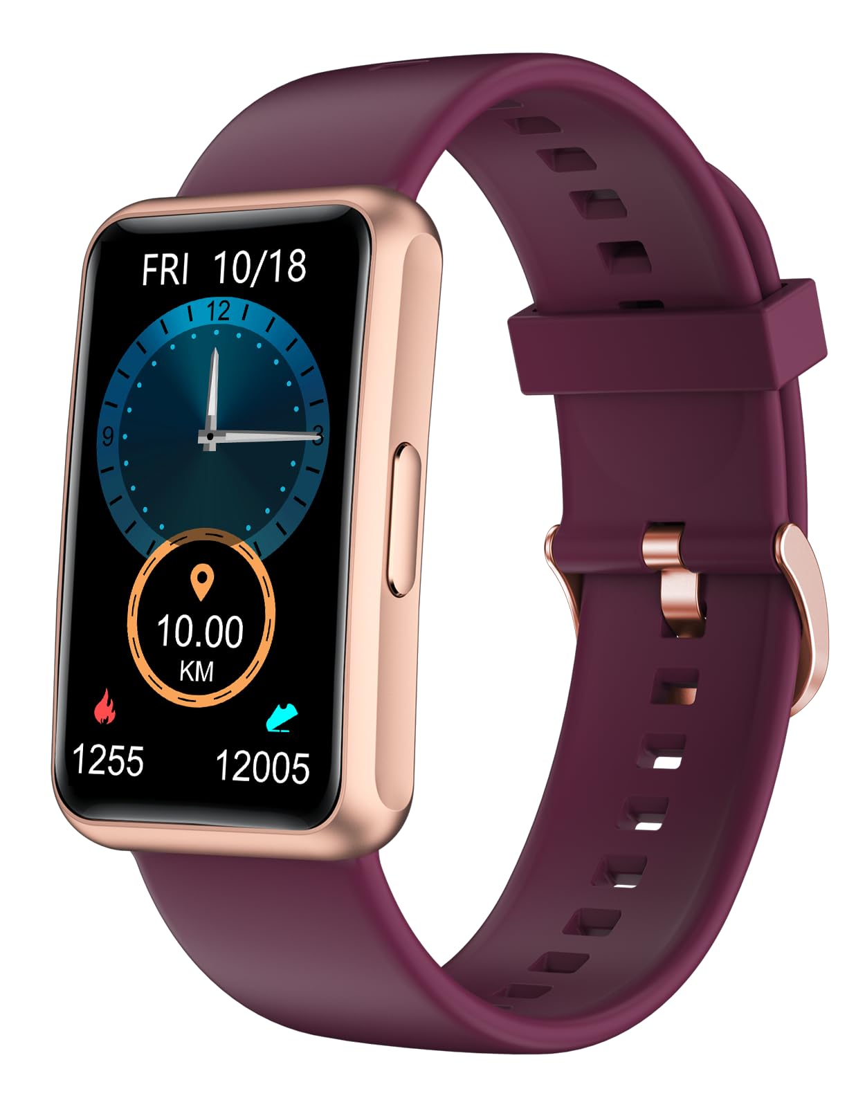 HUAKUA Schrittzähler Uhr (Ohne app und Handy) 1,47 Zoll Touchscreen Einfach Smartwatch Fitness Tracker mit Kalorienzähler,Schlafmonitor,Stoppuhr Wasserdicht IP68,Timer Fitnessuhr für Gehen Laufen