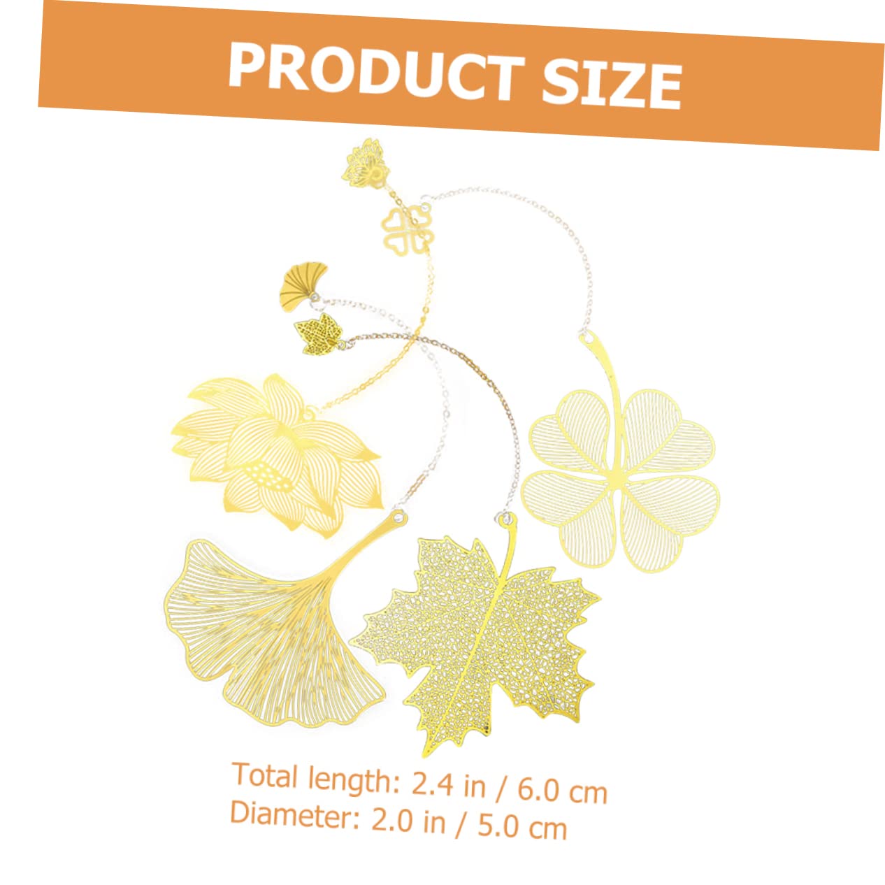Lurrose 20 Pz Segnalibro Segnalibri a Foglia Vuota Arredamento Vegetale Regali Per i Lettori Arredamento Autunnale Adesivi Per Bambini Segnalibri in Stile Catena Golden Metallo