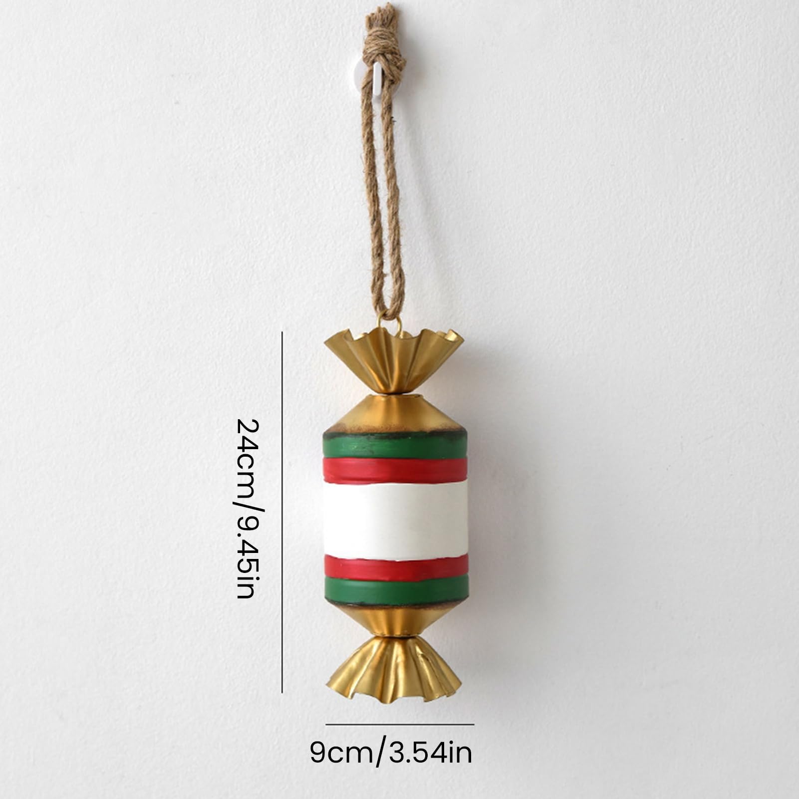 Décoration de Noël en métal à suspendre pour sapin de Noël, boîte cadeau, boîte cadeau, bonbons, fête de vacances, décoration murale, fenêtre, ensemble de présentations rouges, vertes, blanches