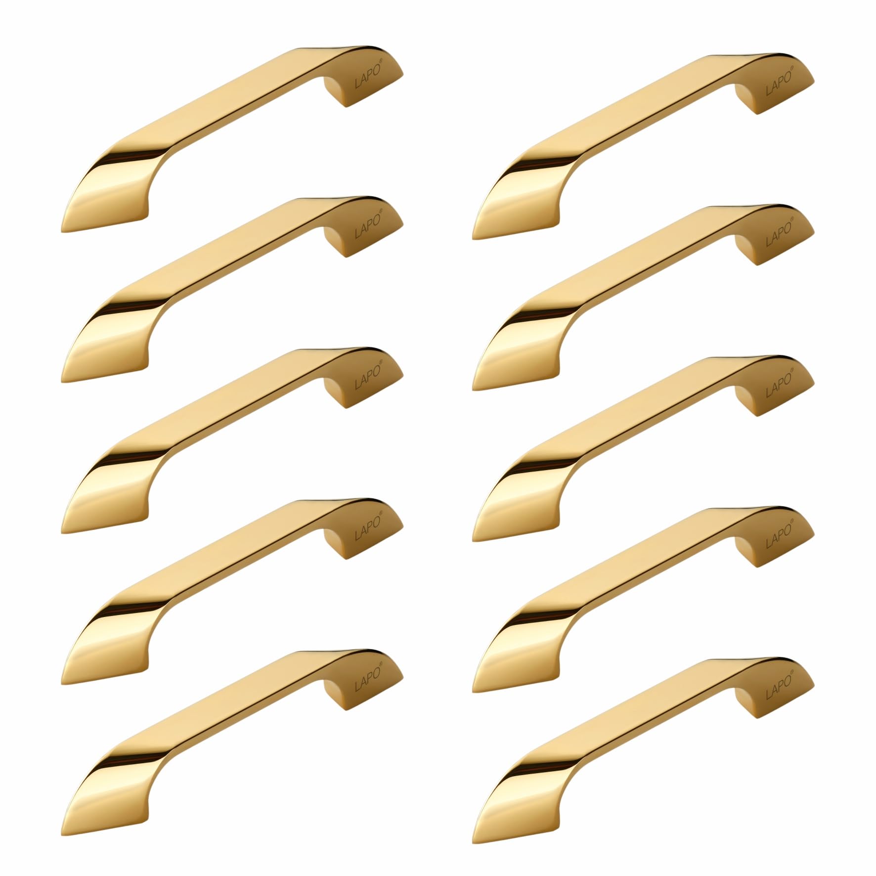 LAPO 4 Inch Cabinet Handles for Drawer Use, Kitchen & Wardrobe Fit, Scratch Free Surface, Easy Mount System, DIY Installation, 3 Years Warranty (96mm, PVD Gold Finish, Pack of 2) - Twist — Amazon image 19