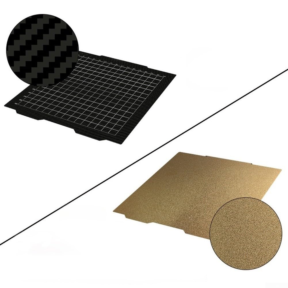 Stahlblech für Prusa XL 365x365mm Bauplatte mit PET und PEI für oberfläche für PLA ABS für petg für tpu 3D Drucker Zubehör robustes Metallblech gold schwarz langlebig