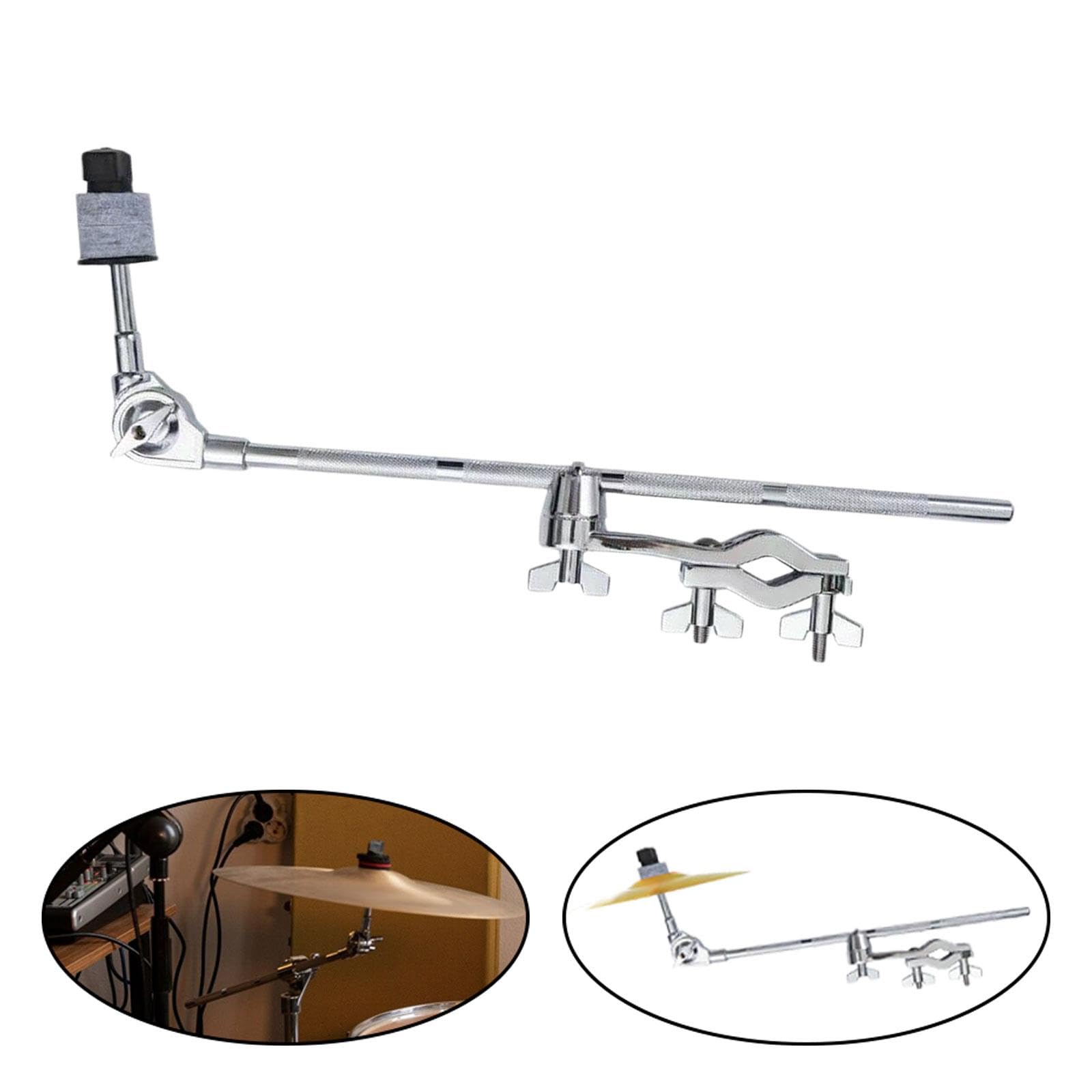 Generic Morsetto di Estensione per Supporto Piatti, Accessorio per Batteria, Asta in Metallo, Supporto per Batteria, Strumento a Percussione, Adatto per Eserc, Estensione del piatto