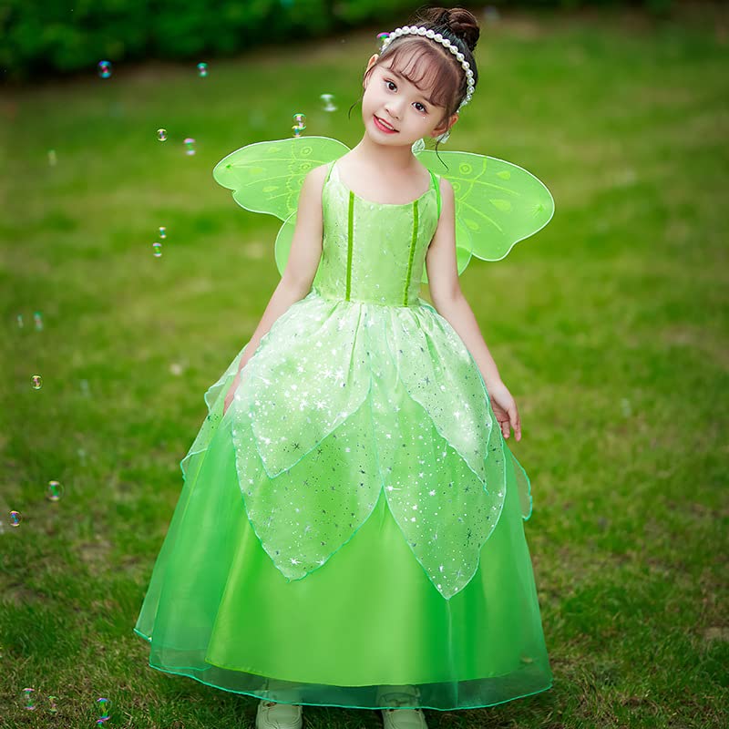 Trilly Costume Bambina Costume Tinkerbell Per Bambina Verde, In