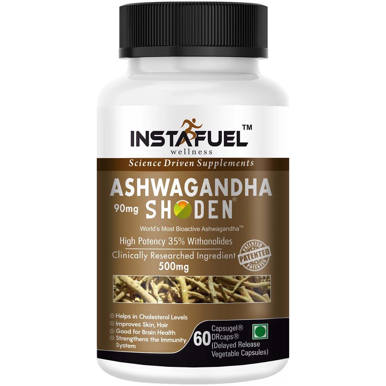 Instafuel Shoden® Ashwagandha Root Extract – Clinically Proven 35% Withanolide Glycosides, Natural Stress Relief, Brain Support, Memory Booster, Focus & Mind Clarity Supplement | 60 Capsules (B09DL9WP6W) Amazon Price History, Amazon Price Tracker