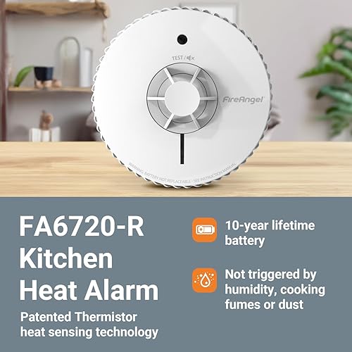 Miniatura 2 de FireAngel - Alarma de calor con batería sellada de 10 años, FA6720-R (HT-630 de repuesto, nueva generación)