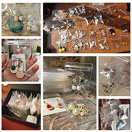 Gsxrb Pvc Anti Tarnish Jewelry Bags,Jewelry Bags Clear Plastic. Jewelry Pouch For Jewelry Rings And Earrings (100 Pcs，3.14X4.72 Inches) #TOP6