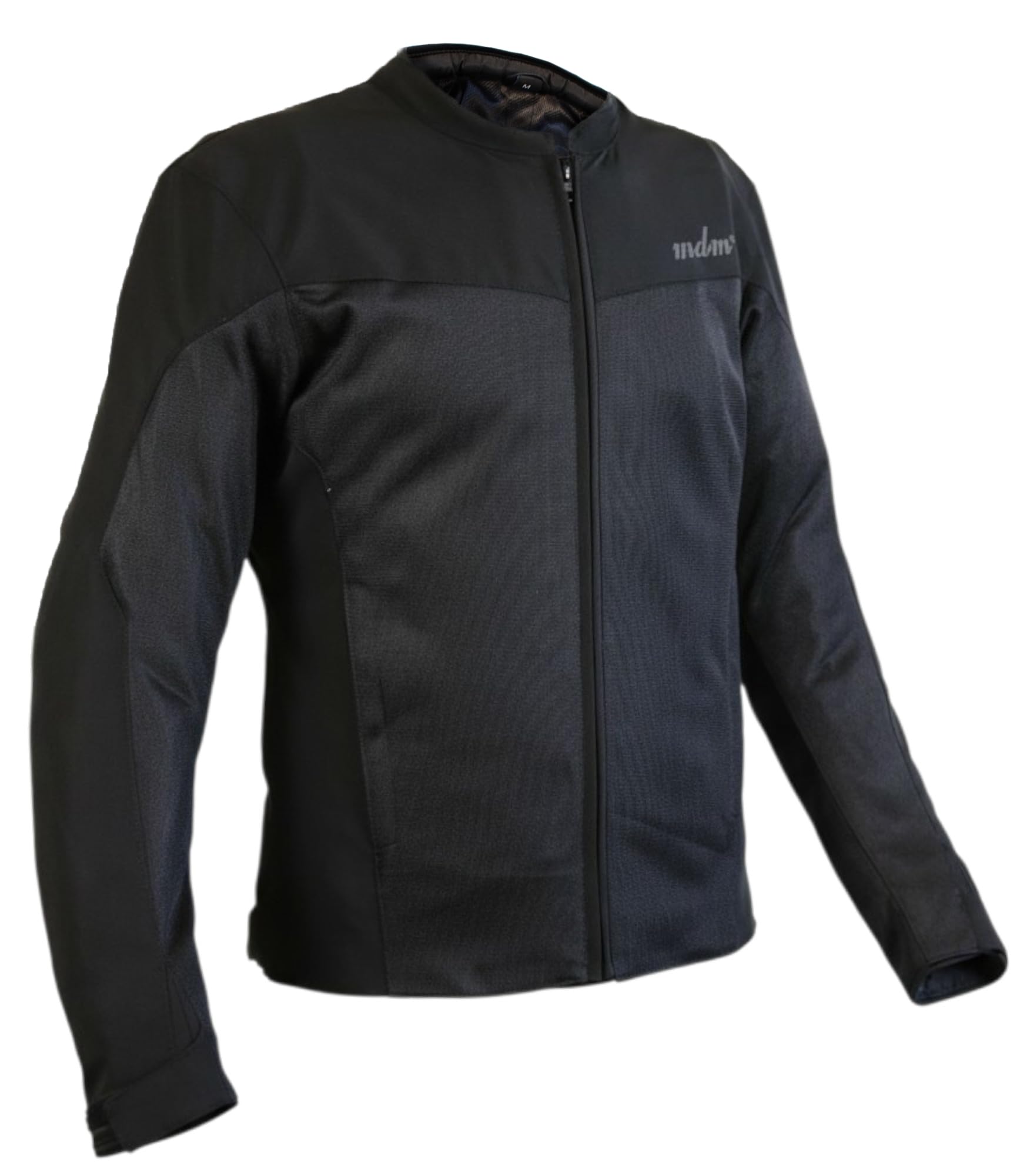 MDM Motorradjacke Herren Sommer Mesh mit Protektoren, Atmungsaktive Motorradjacke mit Rückenprotektor, Belüftung, Schwarz