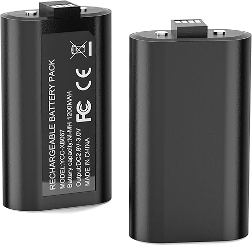 YCCSKY Paquete de baterías recargables para Xbox Series XS y Xbox One, paquete de 2 baterías Xbox de 1200 mAh para Xbox Series XXbox Series SXbox