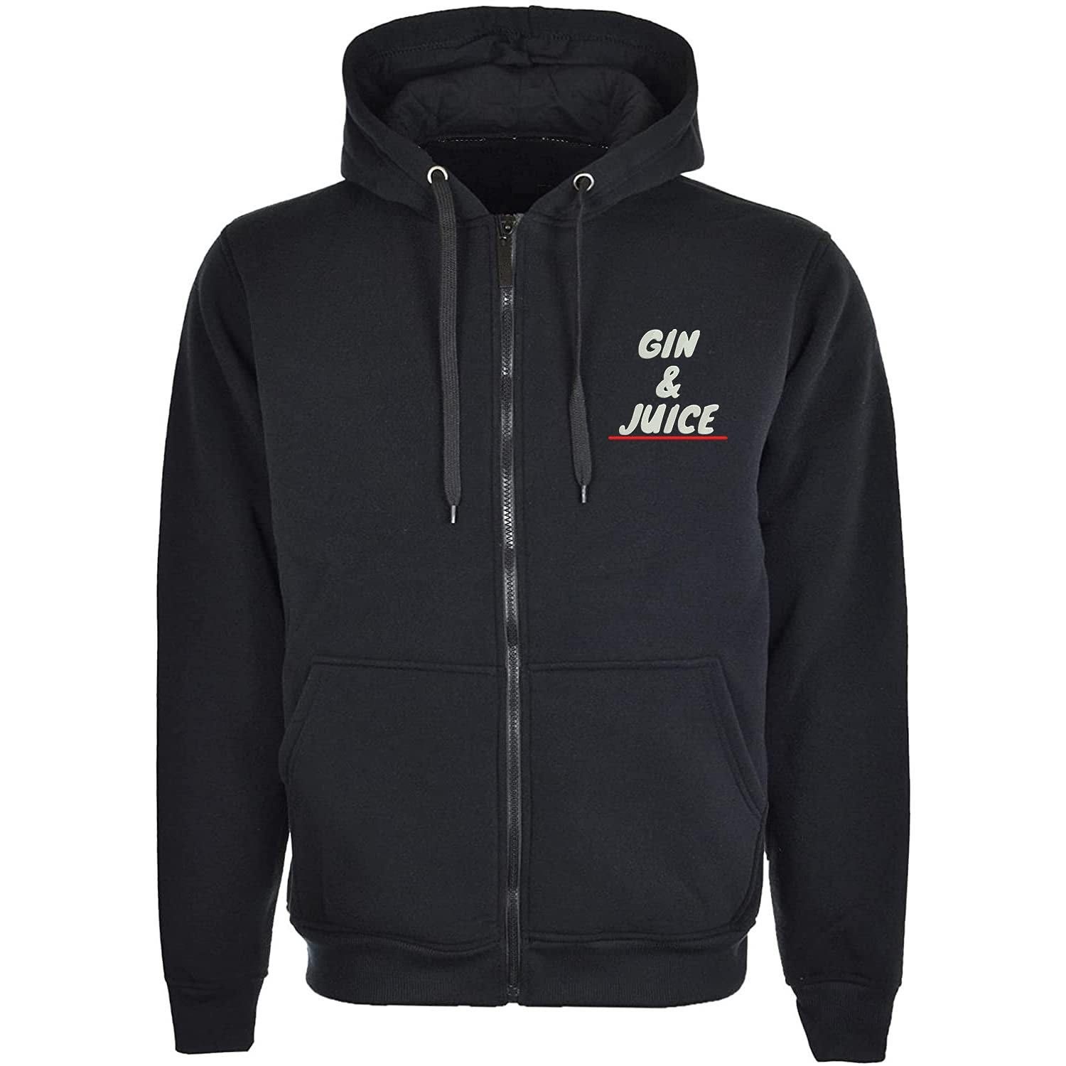 Gin And Juice Old School Classic Hip Hop Rap Felpa con cappuccio in cotone ricamato con zip unisex