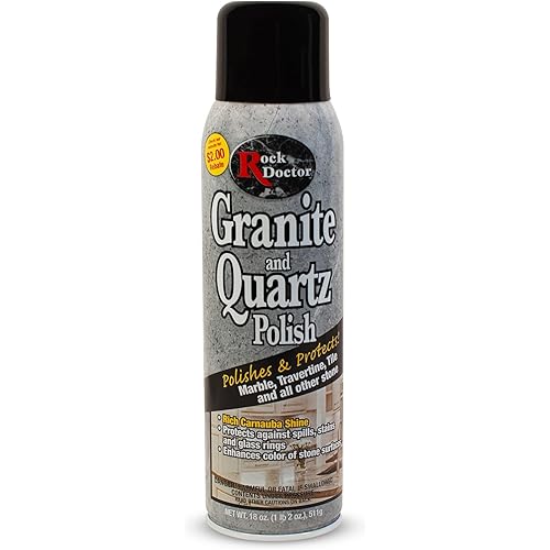 Rock Doctor Granite Polish Spray and Surface,18oz.Can Polish Tile, Marble, Kitchen Countertop, and Natural Stone Surfaces, Streak-Free Shine Pack of 1