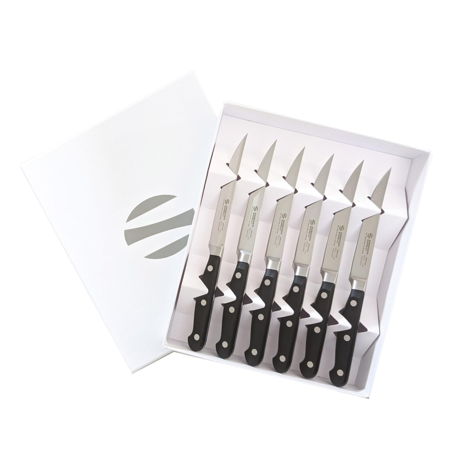 MasterClass Deluxe Coltelli da bistecca (set di 6), nero