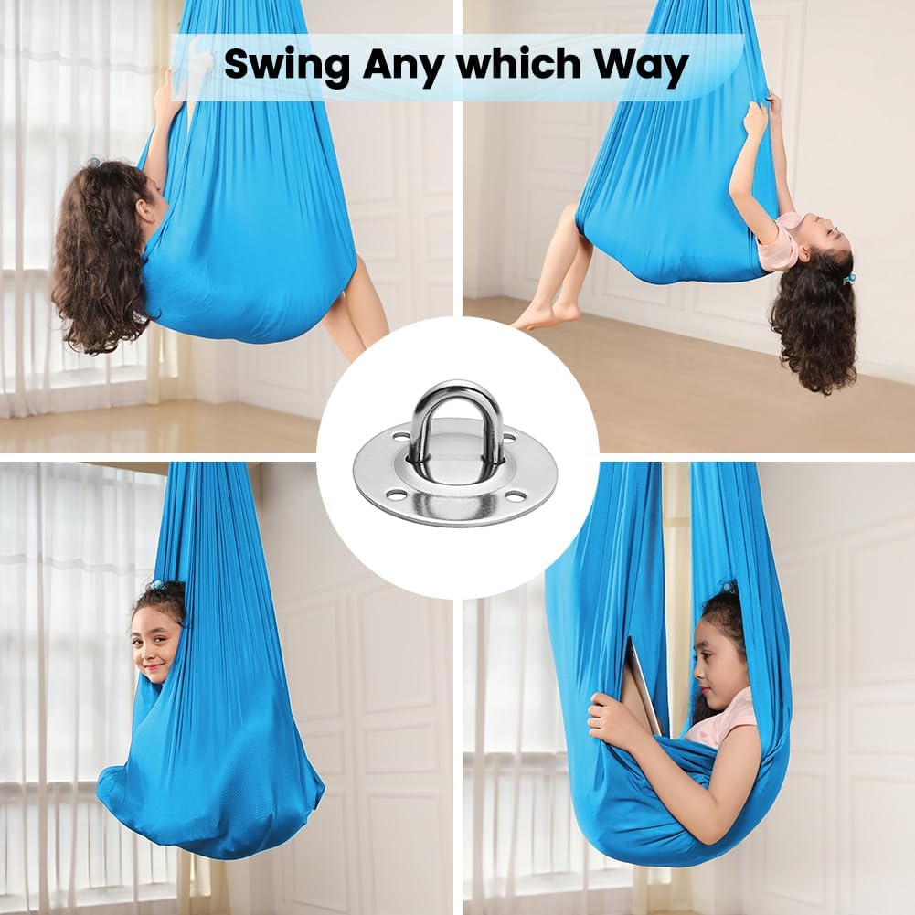 Sensory Swing for Kids Special Need Hardware Included, Indoor Outdoor Hanger for Calming & Relaxing, Cuddle Swing Happy for Autism, ADHD Therapy Aspergers Hug Like Snuggle Swing Hammock Sensory Chair - Image 6