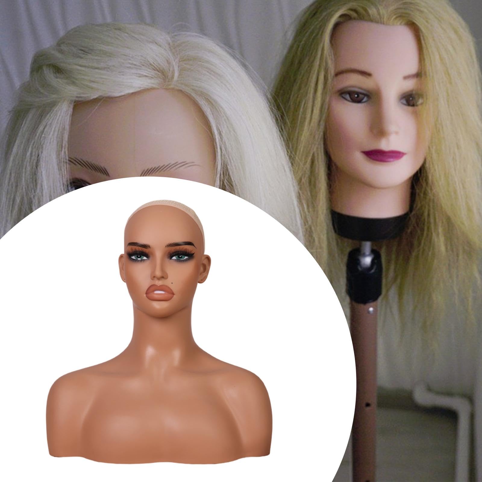 Tête De Mannequin Pour Perruque Et Bijoux - Présentoir Plastique ABS 48cm