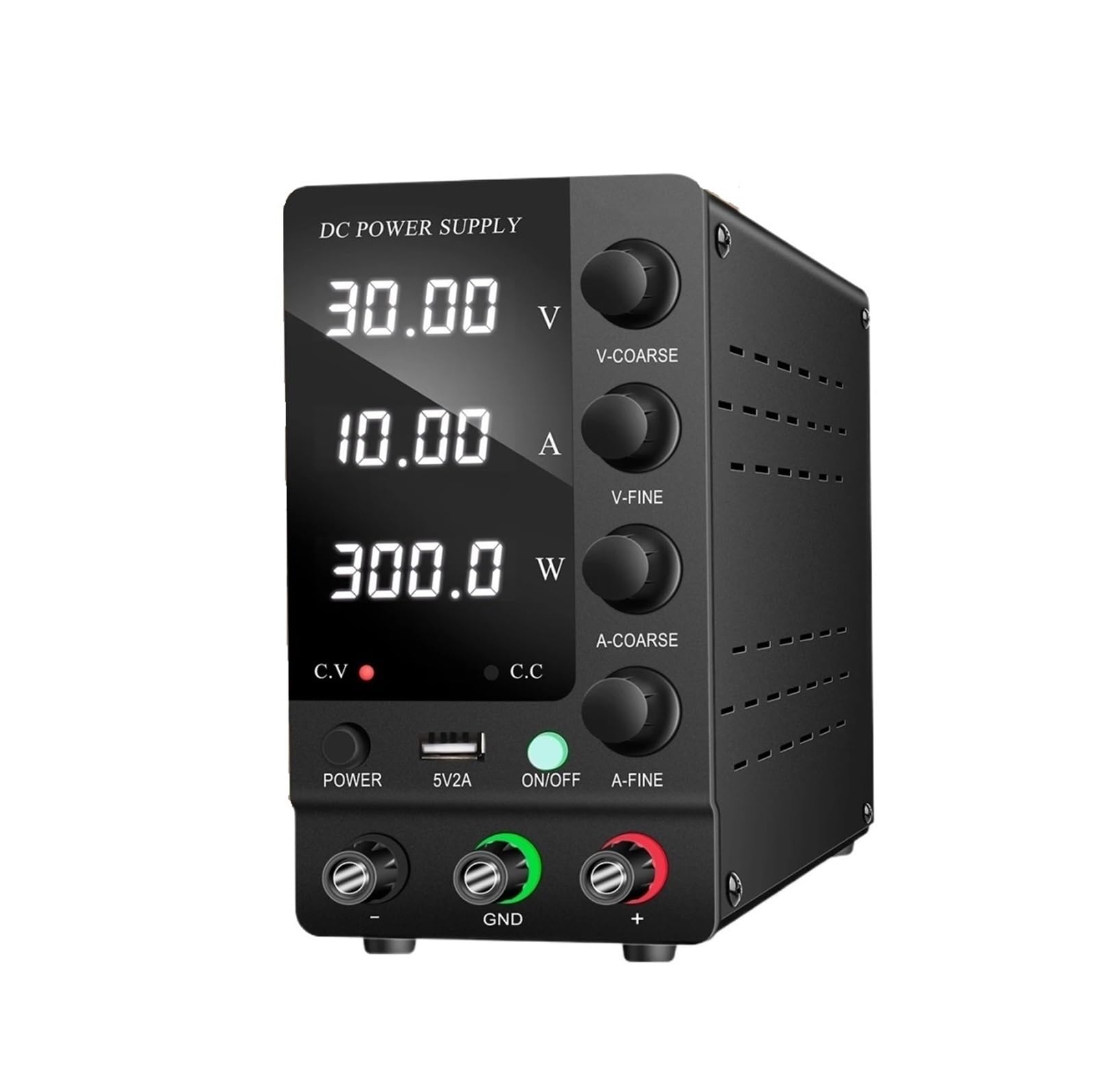 Fuente de alimentación CC 30V 60V 120V Regulador de Voltaje Ajustable Fuente de alimentación conmutada de Banco(Black 30V10A C3010,110V)