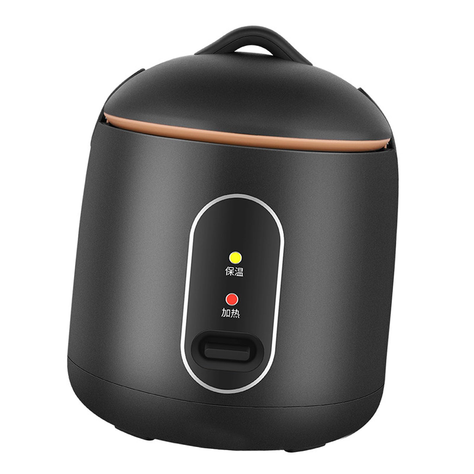 Mini olla de arroz Negro Small Automático de 1.2L Cocinera de arroz térmica con forro de olla humeante para dormitorio pequeño cocina para uso del hogar