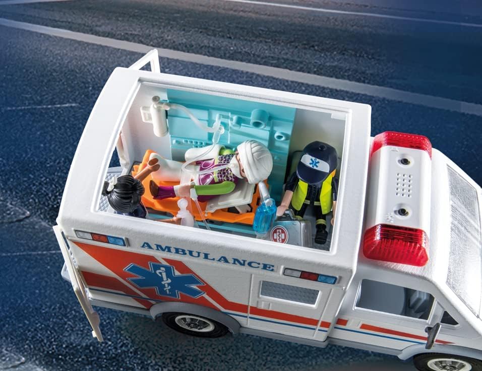 Amazon.co.jp: Playmobil 救急車 アクセサリーとフィギュア3体付き