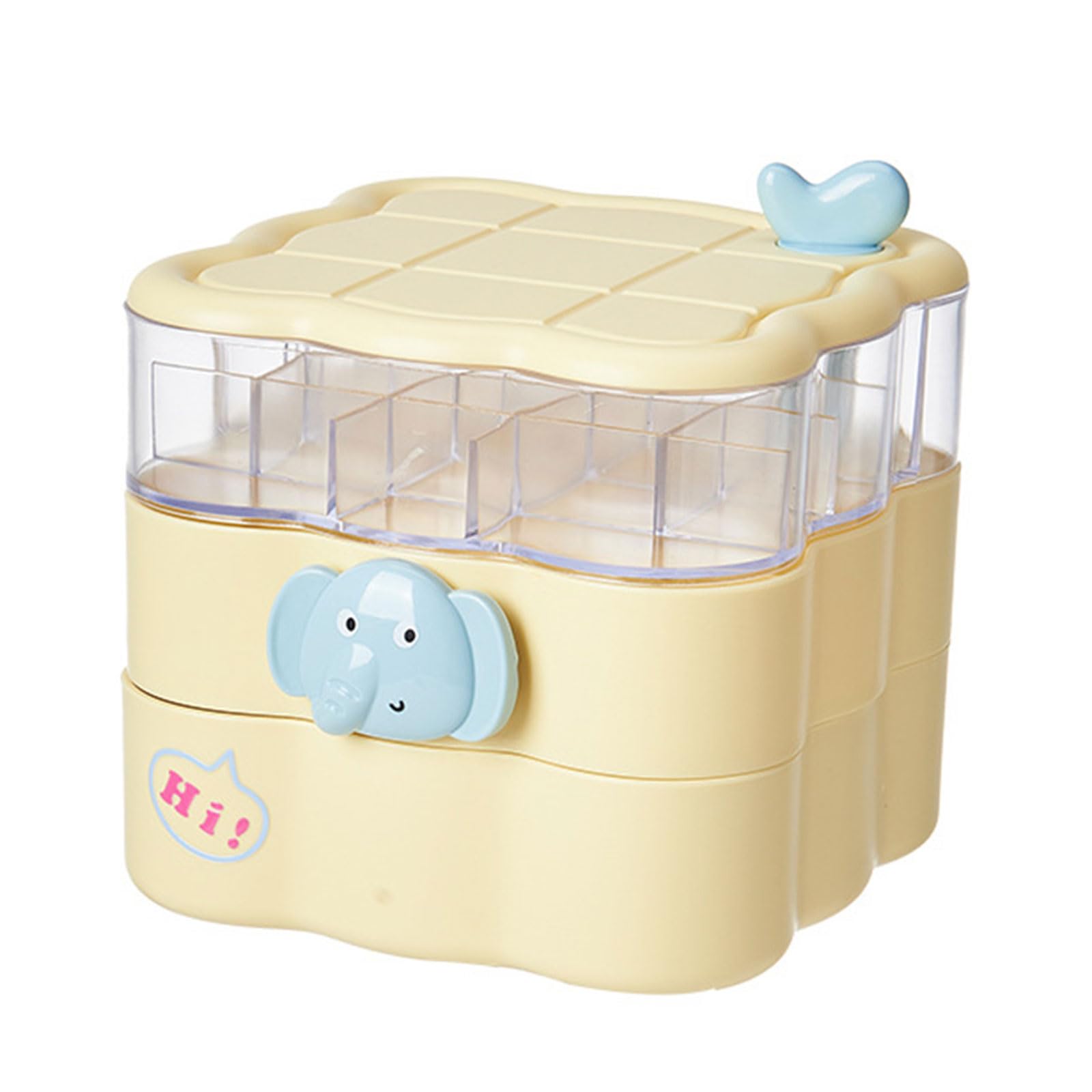 Klynovalu Multilayer Rotating Clear Jewelry Box Rotatable Jewelry Case for Cosmetics Organization and Accessories Display Rotating Display Case