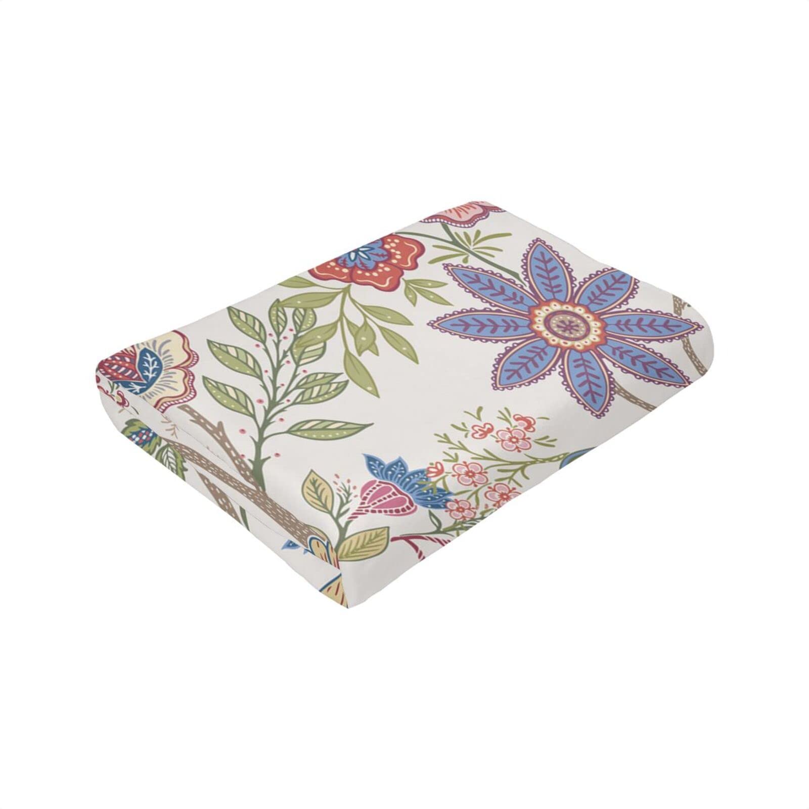 Amazon｜ひざ掛け 毛布 ブランケット レトロ ヤコブ 刺繍スタイル 花柄  