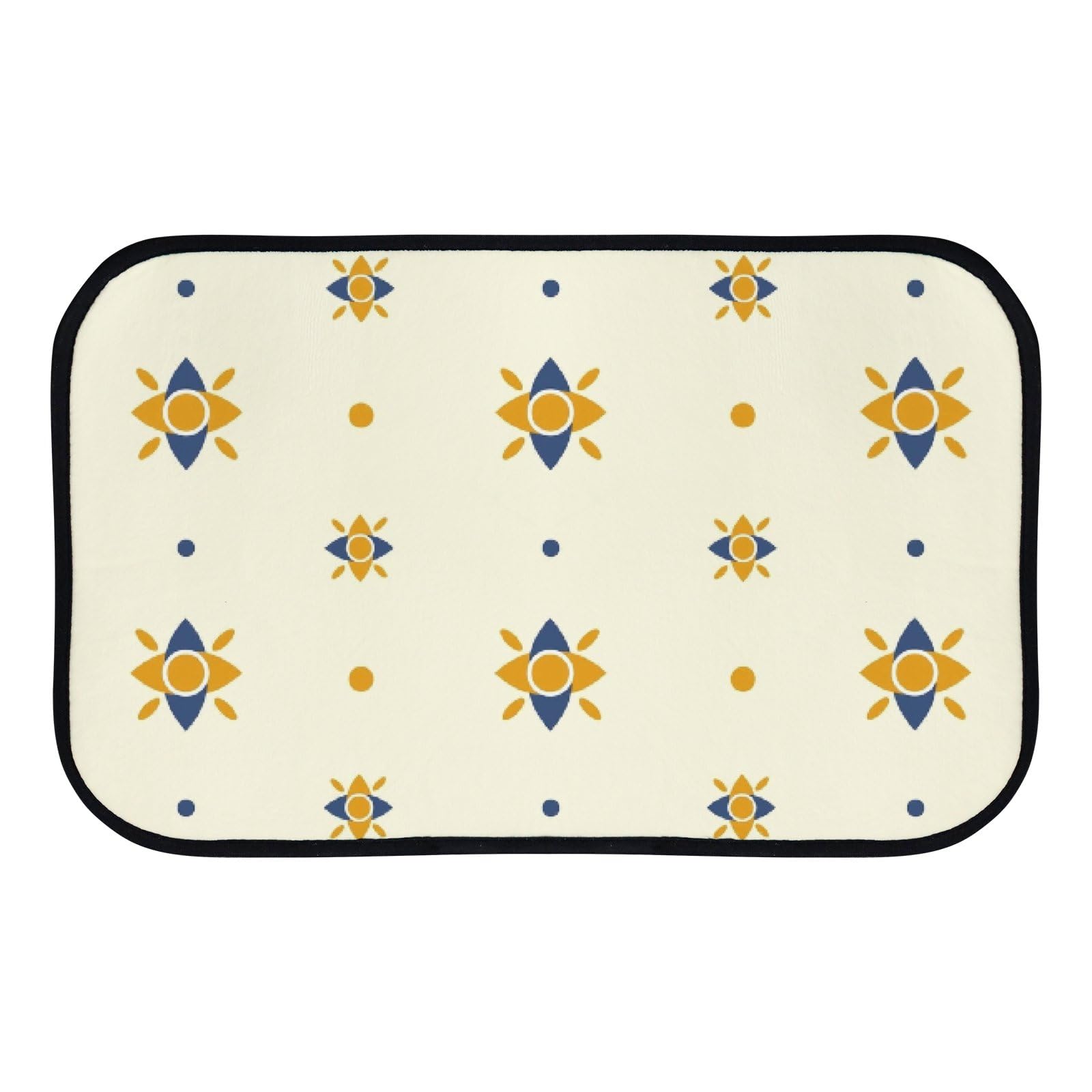 Nuansexi Bathroom Rugs Thai Modern Element Pattern Floor Mats Non Slip Bathmat Doormat Tub Mat Coral Velvet Absorbent Entrance Carpet Mats Machine Washable Bedroom Decor