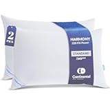 Continental Bedding &vert; Harmony White Down Pillow &vert; 550 Fill Power &vert; 400 Thread Count Cotton Cover &vert; Made in USA &vert; King&comma; Firm &vert; 2 Pack