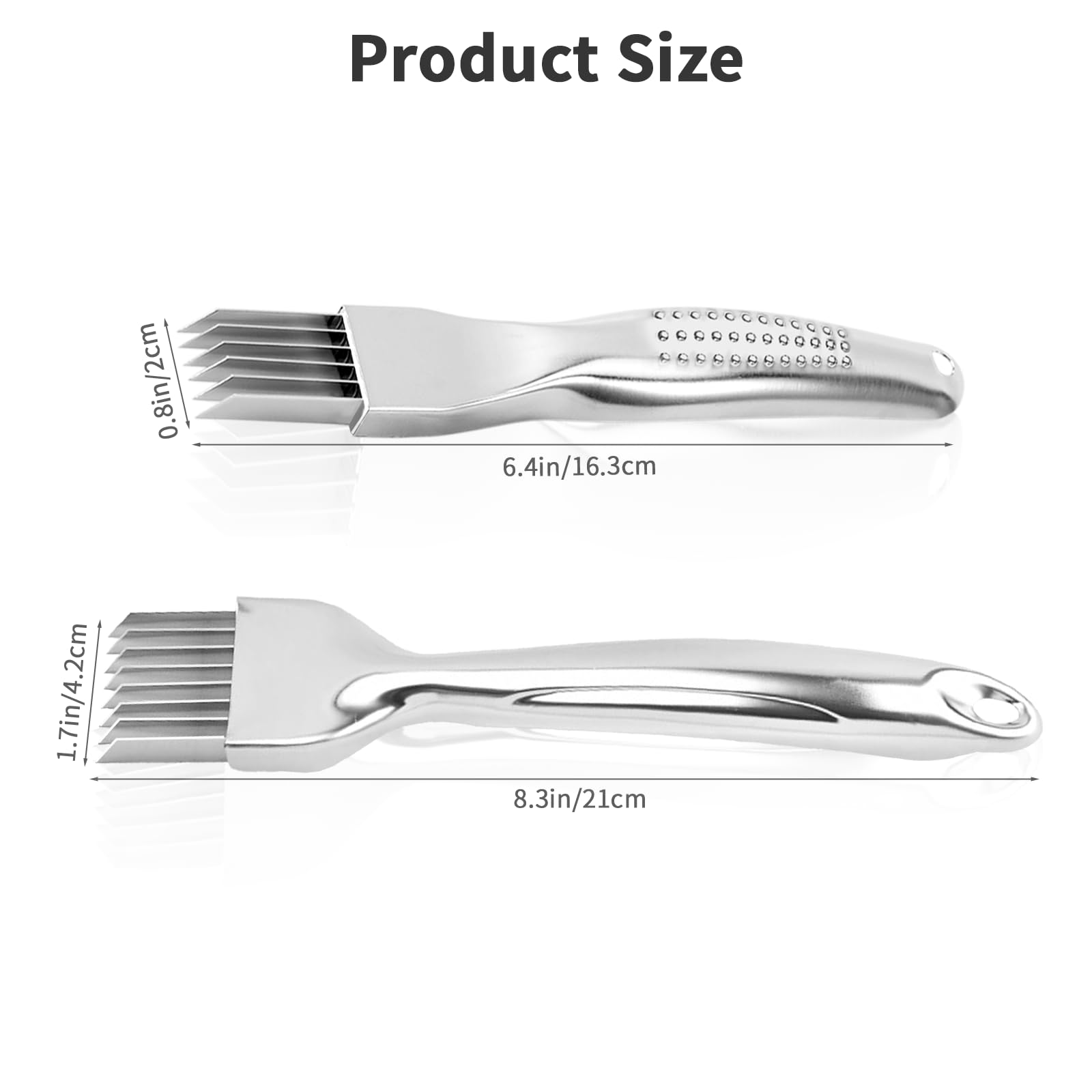 2 Pcs Shred Silk The Knife,Green Onion Slicer Cutter Shredder,Blooming Onion Cutter Kit,Slicer Thin for Vegetables Garlic,Household Multifunctional Food Gadget