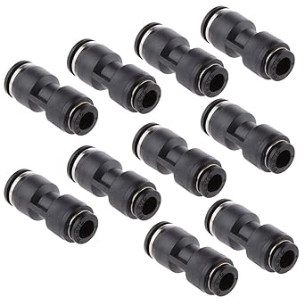Magideal 10pcs Pneumatic Reduced Union Straight Connector Tube OD 10mm to 8mm Fitting