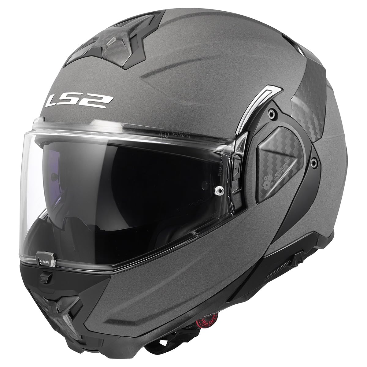 Helmets Advant II Modular Motorcycle Helmet W/SunShield (Matte Concrete Gray - Large)