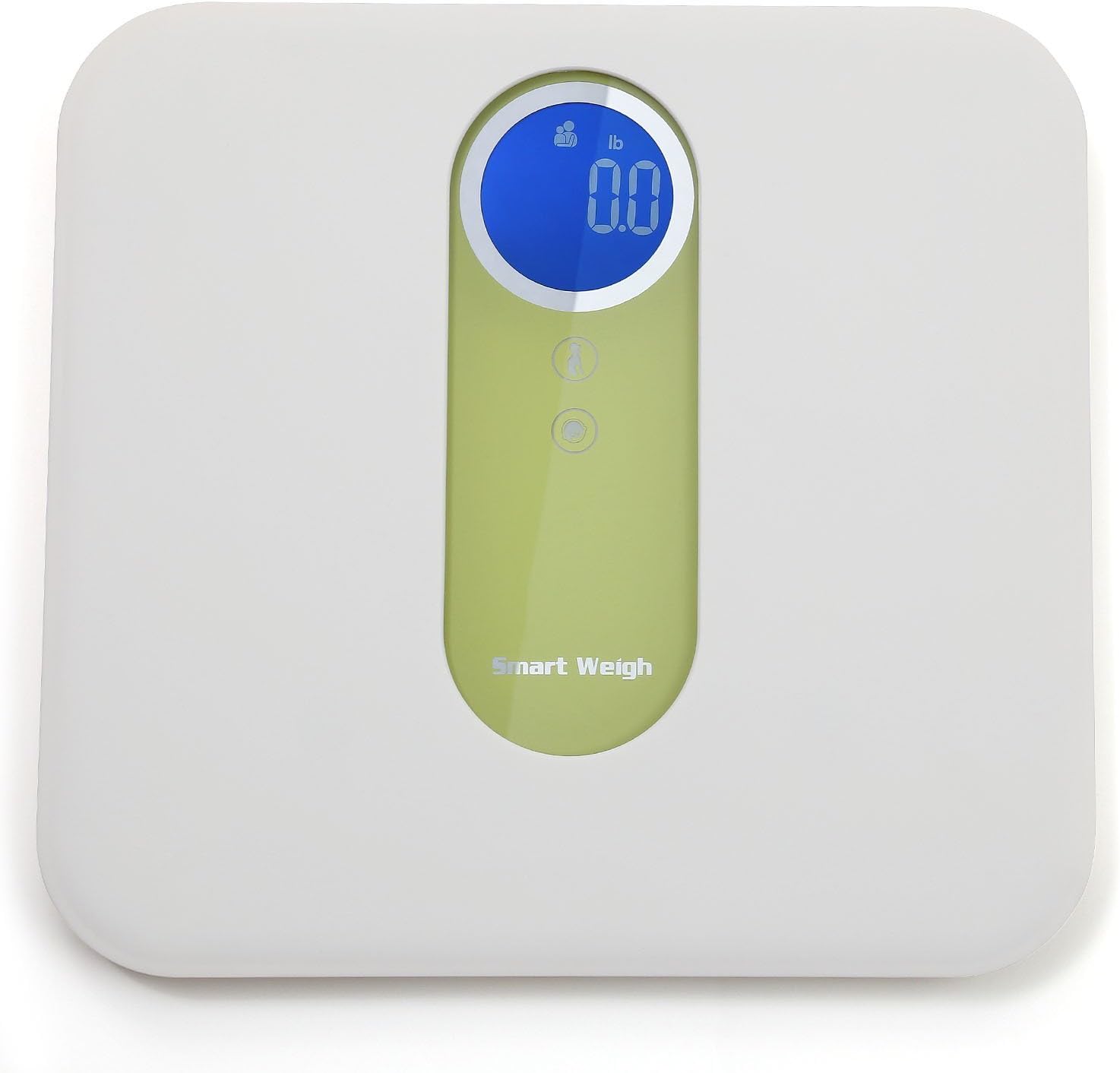 Smart Weigh Digital Mother and Baby Bathroom Scale with Ultra Wide Platform, Step-on Technology and LCD Display, 330 lb Capacity