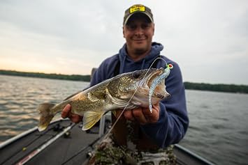 Northland Tackle Eye Candy Minnow Floating 3 & 4 Soft Plastic Fishing Lures for Walleye Fishing, 12 Realistic Colors, 5 Baits Per Pack