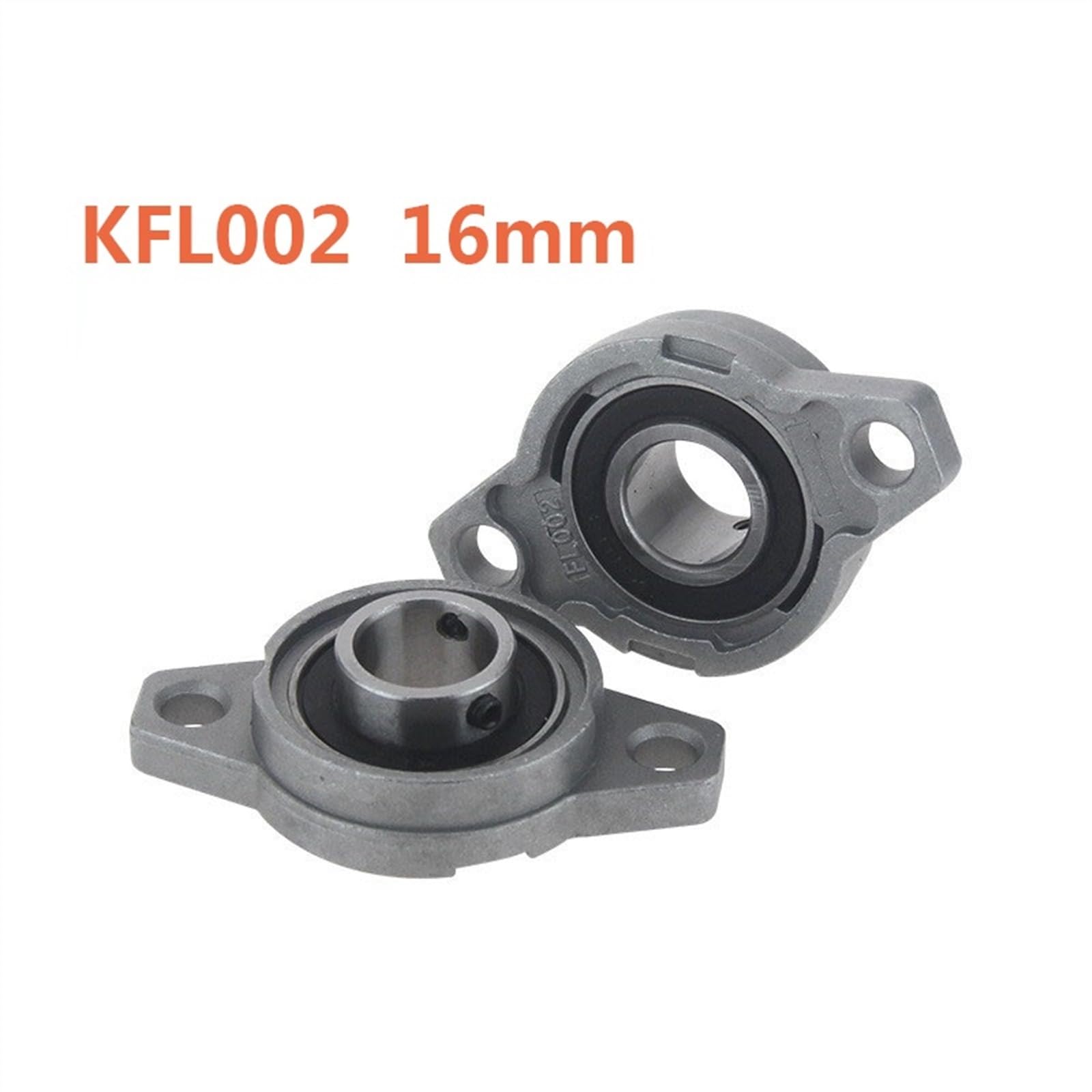 2/10 pièces KP002 KFL002 16MM diamètre alésage auto-alignement en alliage de Zinc bride bloc d'oreiller portant kfl002 kp002 16mm(KFL002 16mm,2Pcs)