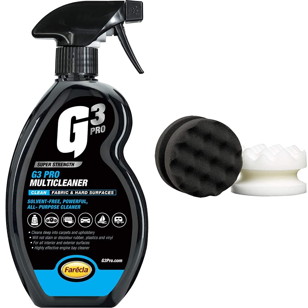 G3 Pro7199 Multicleaner, 500ml & 7167 G3 Professional Applicator Waffle Pads, Set of 2