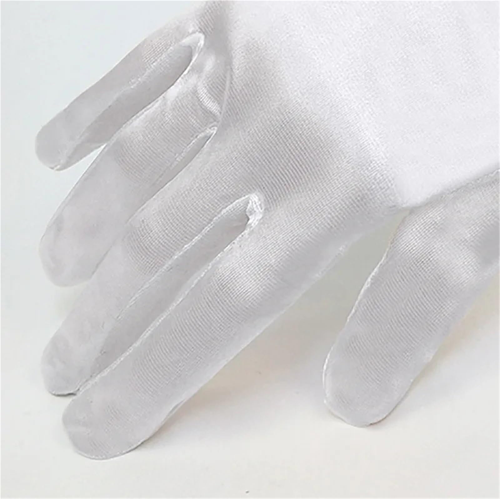 2 paia di guanti lunghi da donna classici for opera/gomito/polso in raso elasticizzato con dita, costume coordinato Per Le Donne