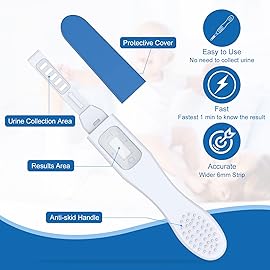 MOMMED Pregnancy Test Midstream Sticks, 3 X Individually Wrapped Home Pregnancy Test, Results in Fastest 1 Minute, HCG Testing Kit, Accurate & Rapid Detection