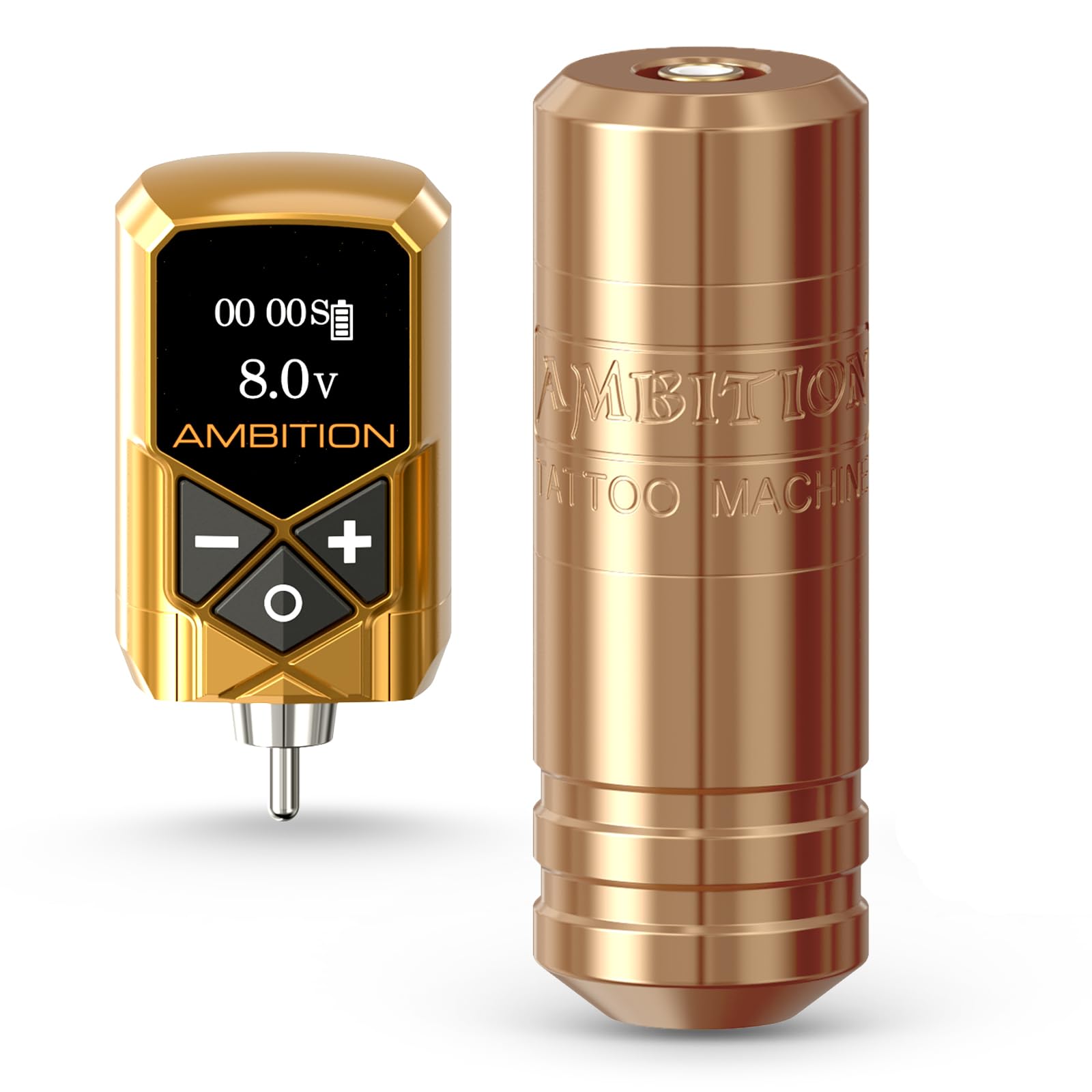 Ambition Torped Tattoo Machine Kit - Rotary Tattoo Machine Cartridges Short Pen with 2400mAh Tattoo Power Supply Brushless Motor for Professional Tattoo Artist