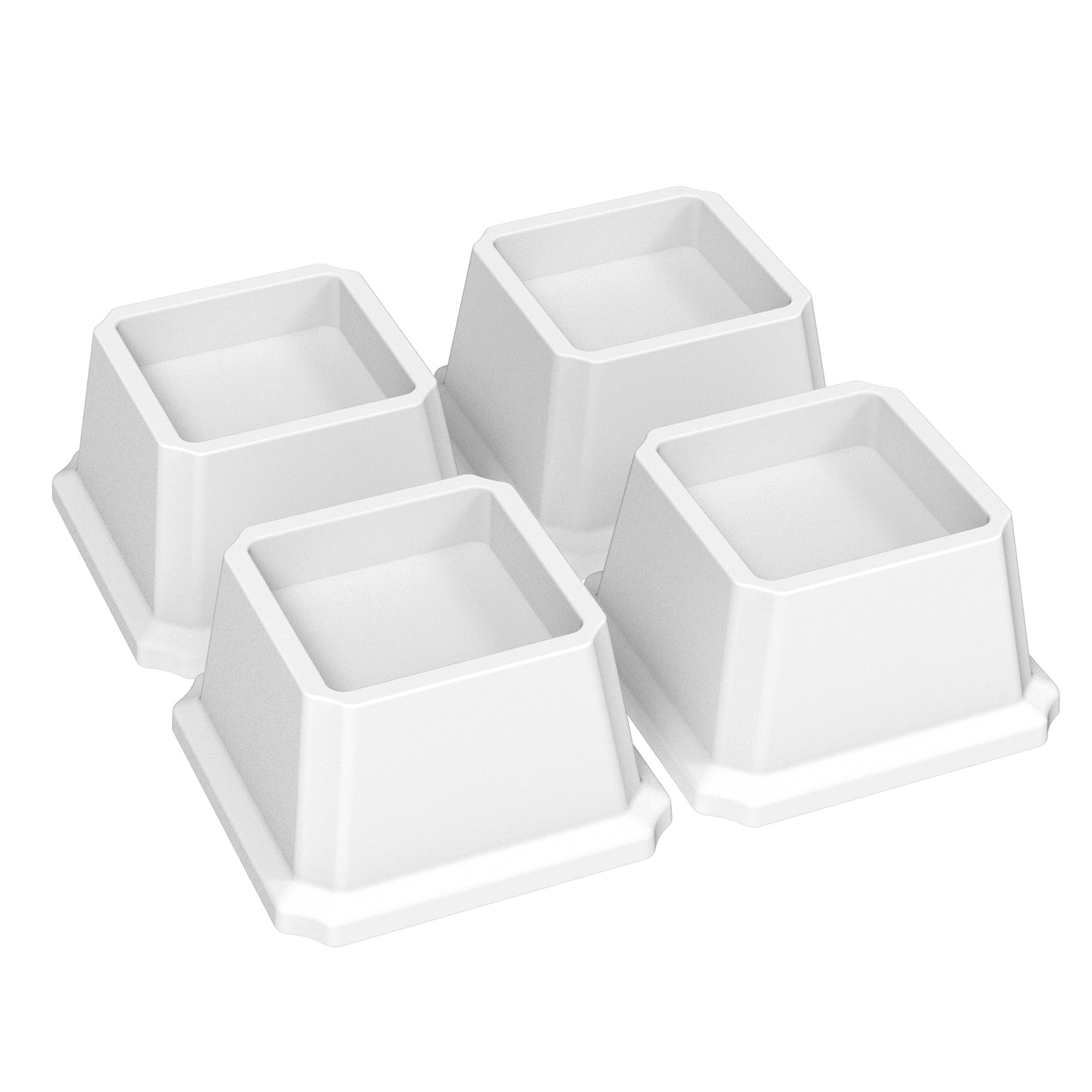 Napnapday Bed Risers 2 Inch Heavy Duty, 4 Pack Furniture Risers, White