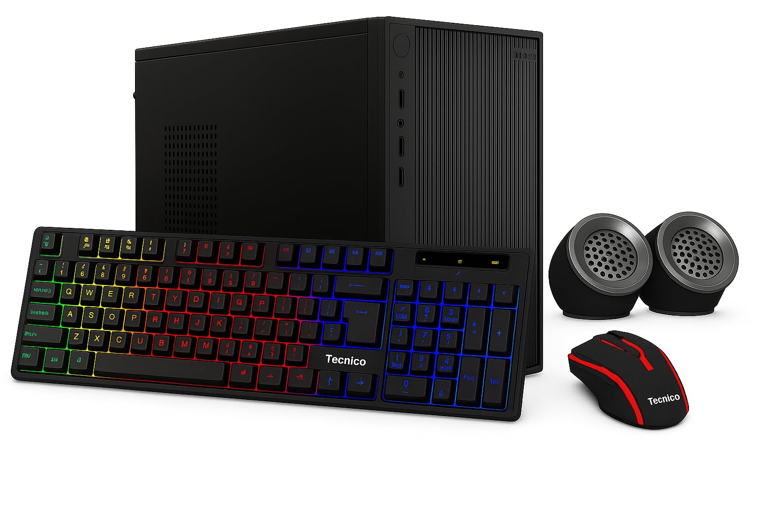 TECNICO A1 Desktop CPU, Core i7-3770 3.2GHz, 8 GB DDR3 RAM, 256 SSD, RGB Keyboard Mouse Set, WiFi 6, Bluetooth, Speakers, HDMI Cable (**Only Monitor not Included) can Connect with Your Display.-image-36
