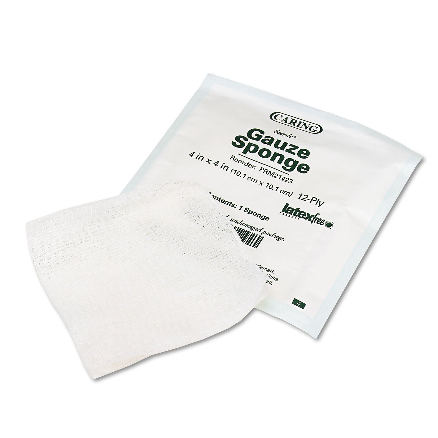 Medline Sterile Woven Gauze Sponges, 4" x 4", 12-Ply, Ideal for Wound Dressing, Pack of 1200