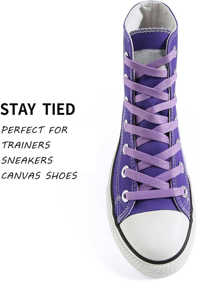 VSUDO 2 Pairs Flat Shoe Laces for Sneakers, Shoe Strings/Shoelaces for Sneakers - Image 2