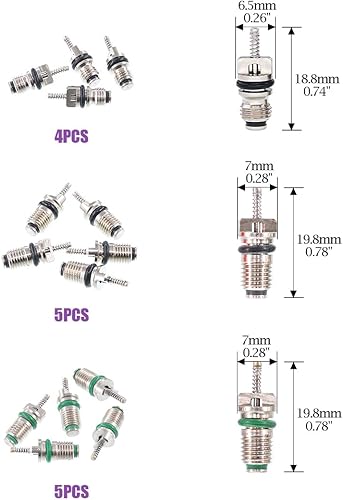 Miniatura 2 de Swpeet Kit de válvula de neumático de 148 piezas y aire acondicionado, incluye tapa de válvula de neumático universal 6 en 1 y vástago y tapa de